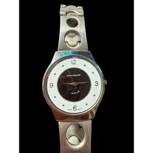 Charles Raymond Quartz Wristwatch Analog Silver Tone Bracelet Watch